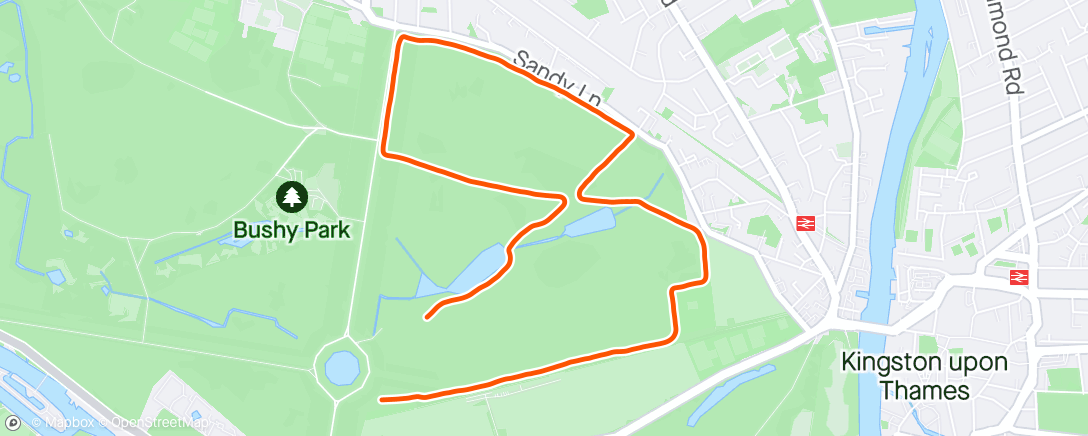 Mapa de la actividad, Bushy Park Run- PB!