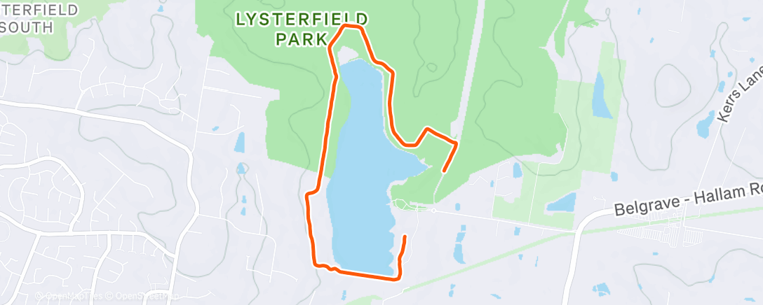 Map of the activity, Morning Walk