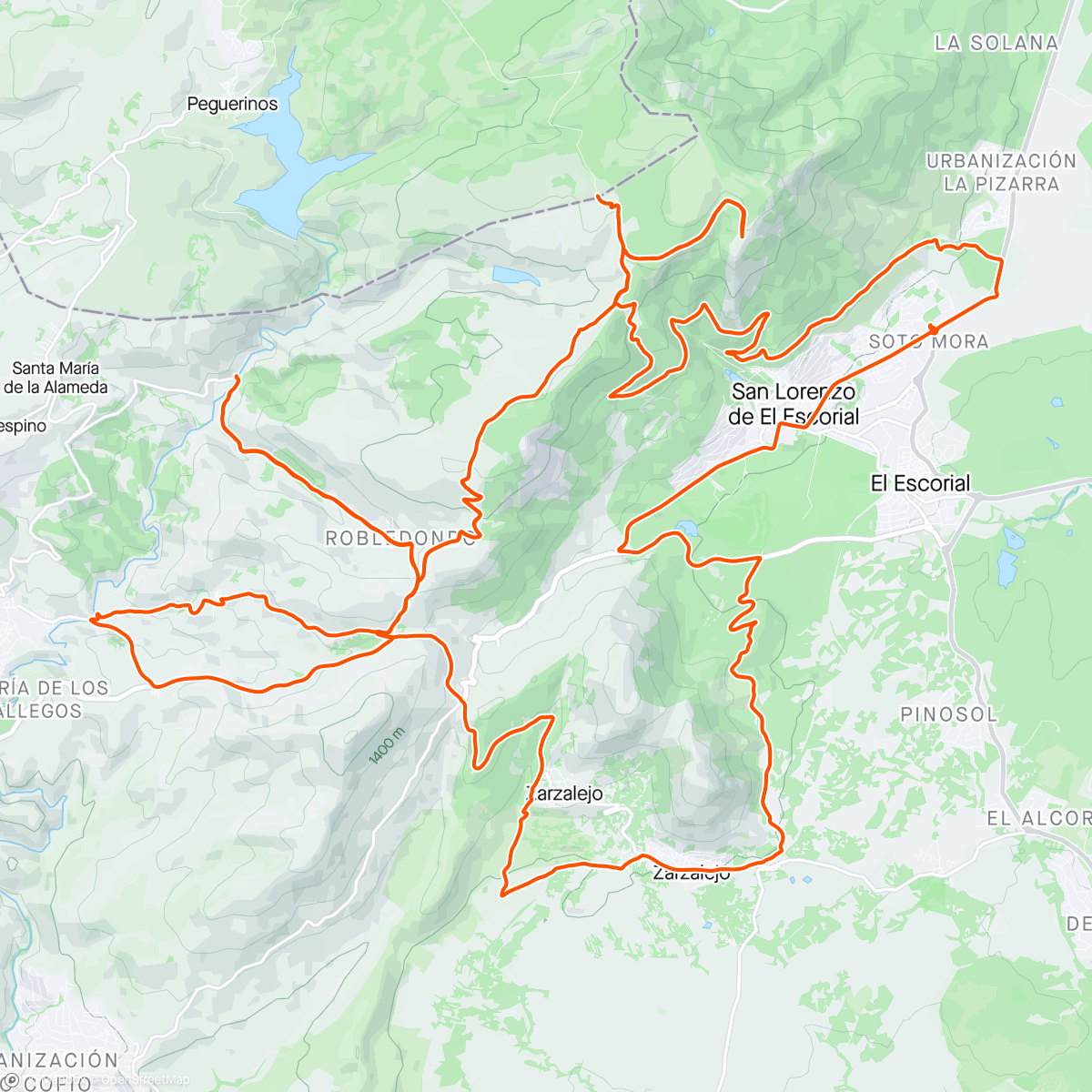 Map of the activity, Domingo de Ramos Monte Monte Abantos RUTON DEL BUENO