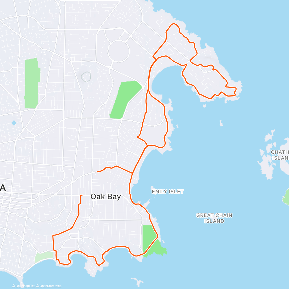 Map of the activity, Lunch Ride