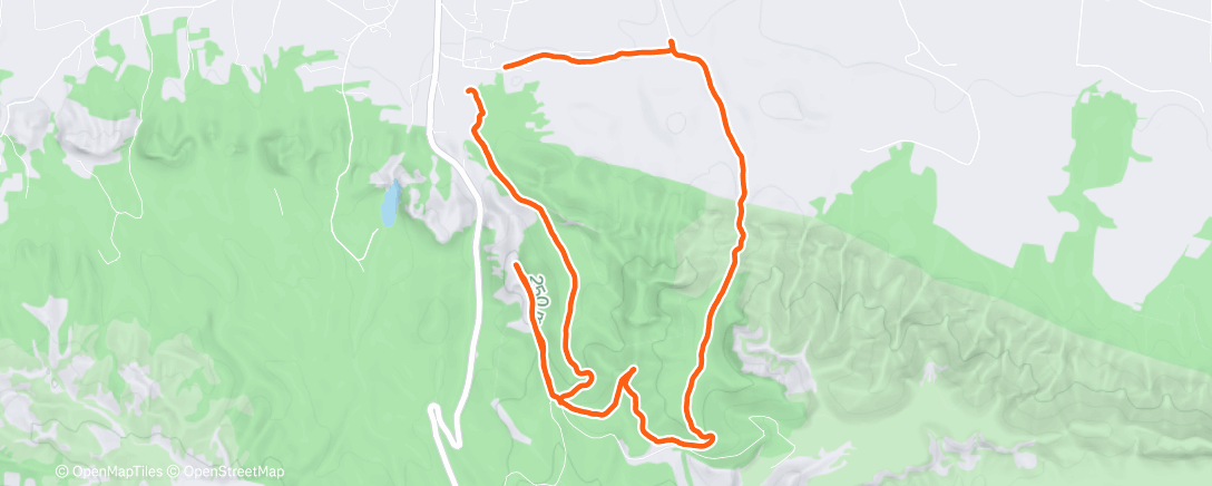 Map of the activity, Course à pied le midi