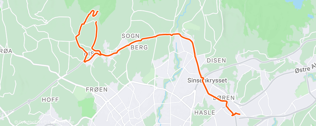 Map of the activity, Morning Ride