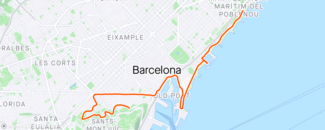 Map of the activity, Morning Trainer Ride
