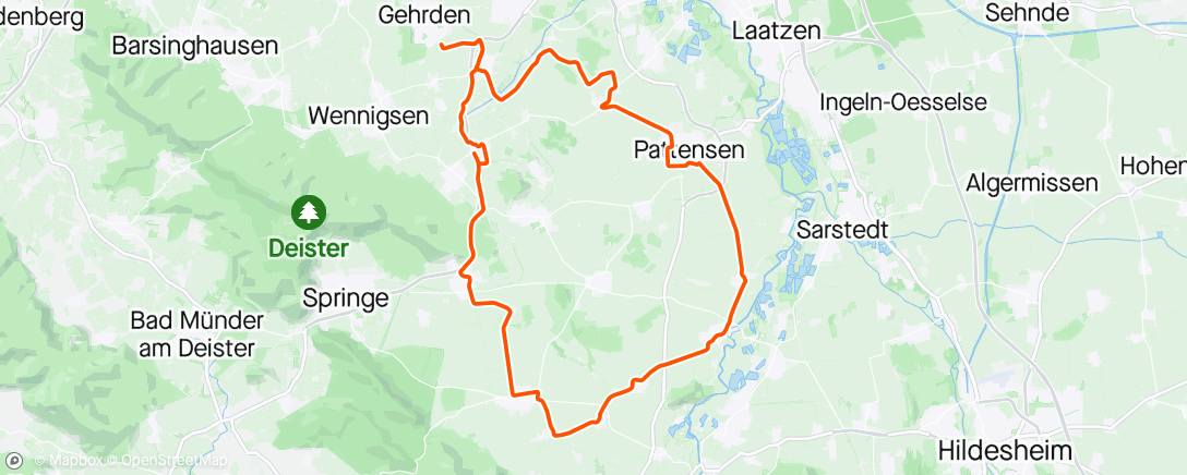 Map of the activity, Kreisklassen Runde