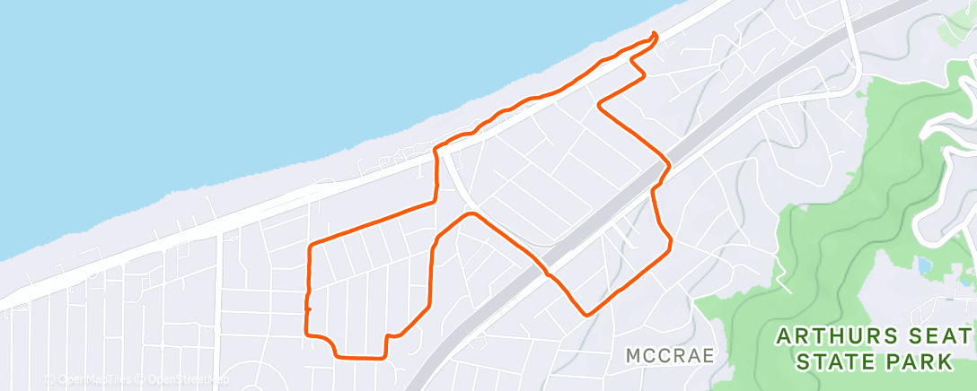 Map of the activity, Walkies with a little jog and 100 pushups