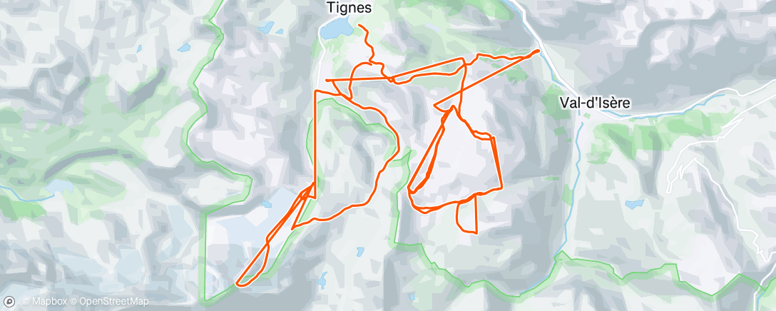 Map of the activity, Snowboard le matin