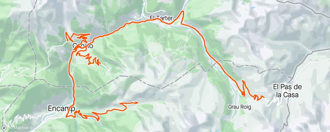 Map of the activity, Andorra: a la casa