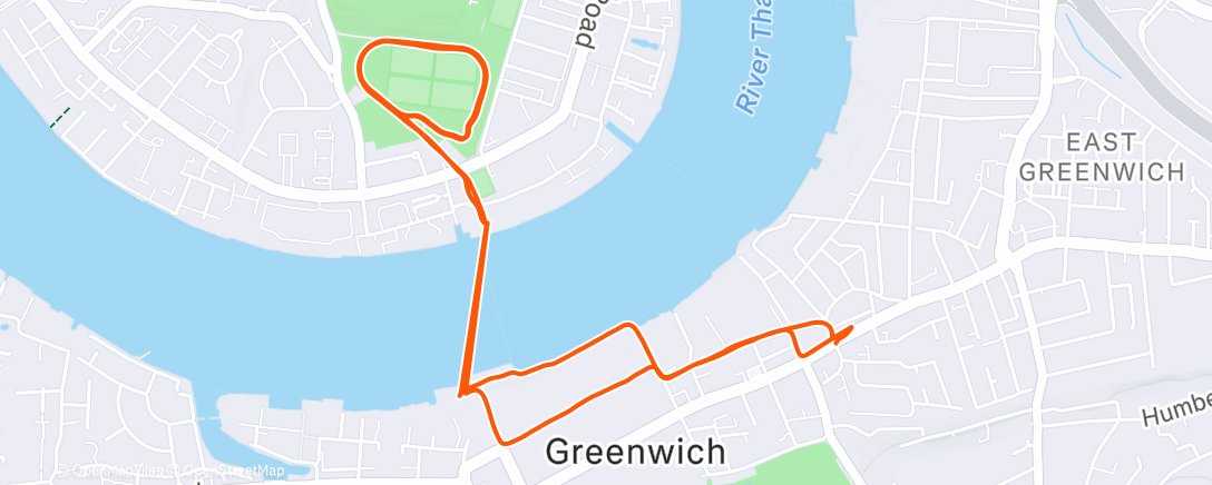 Map of the activity, 14km at 140-143h/r