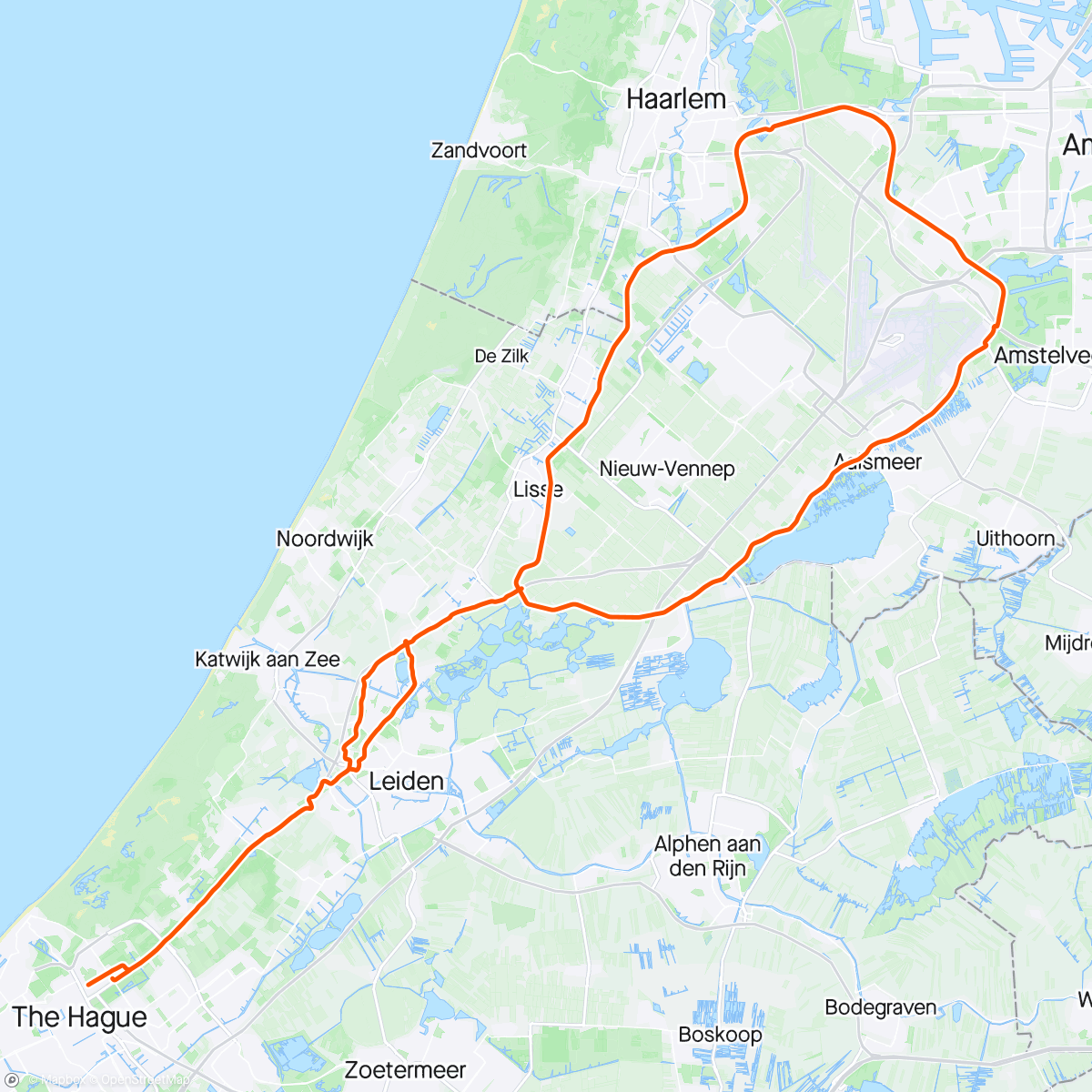 アクティビティ「Rondje Ringvaart」の地図