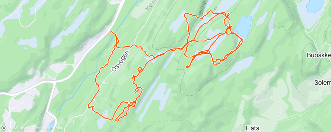Map of the activity, Freidig O-trening