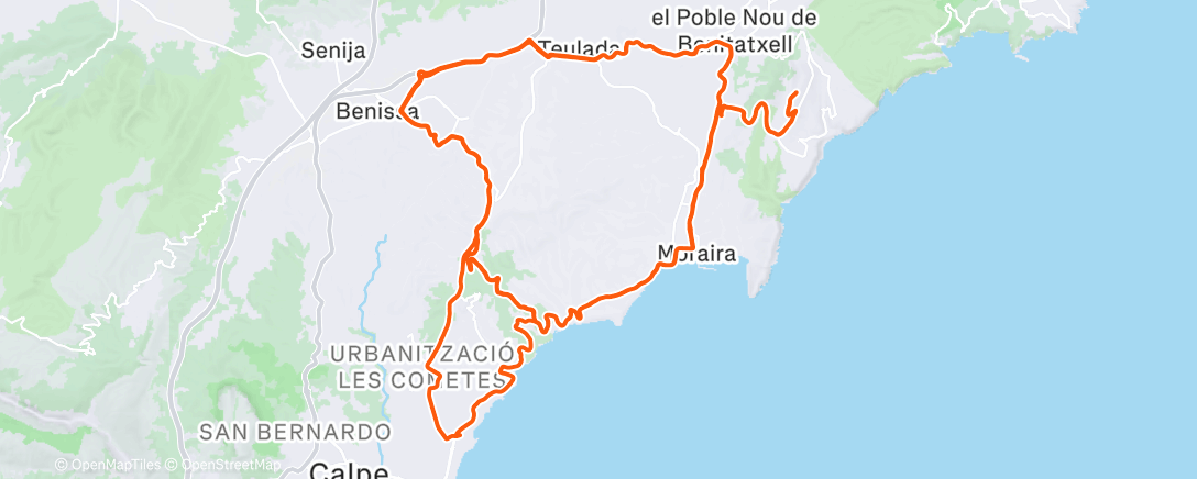 Map of the activity, Afternoon Ride