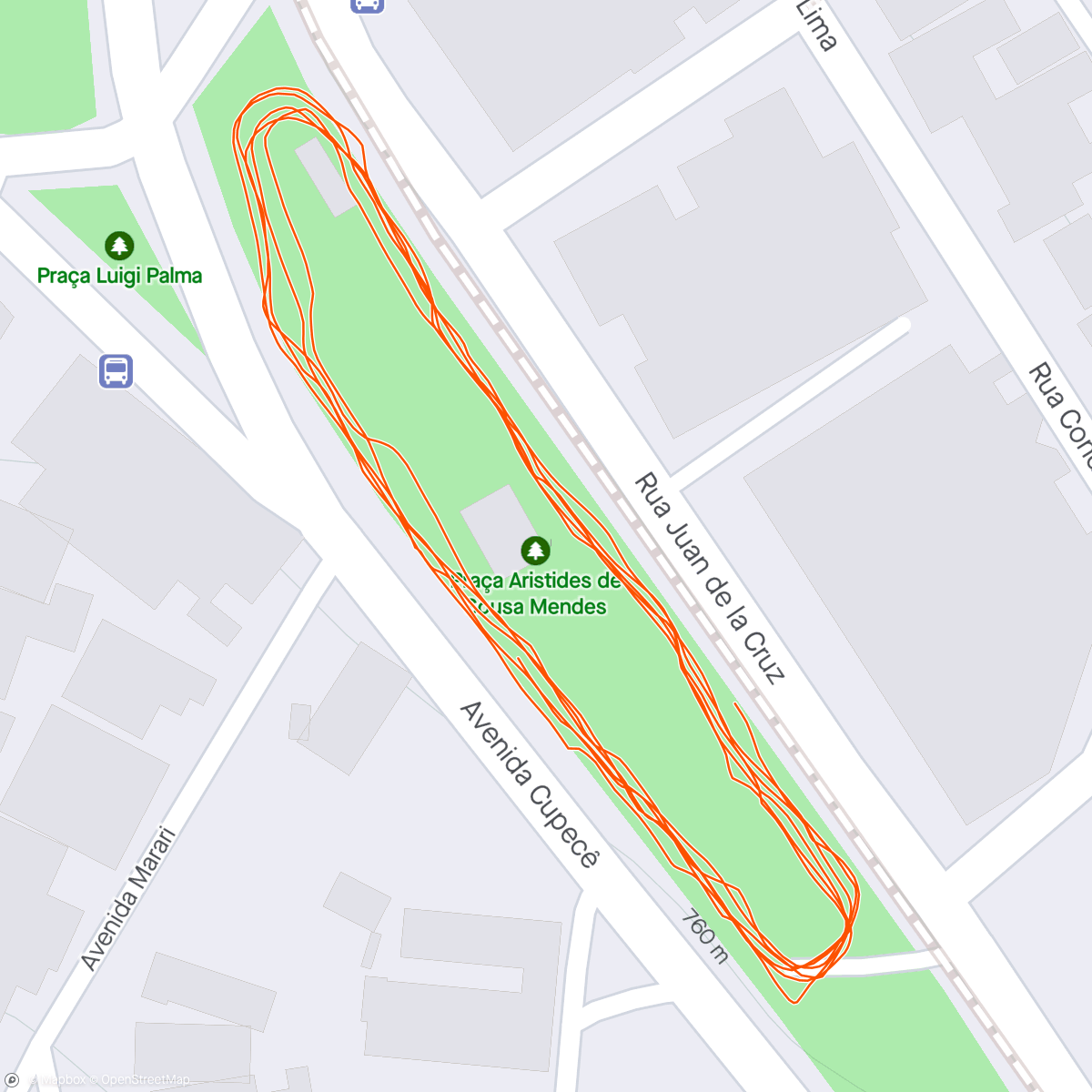 「Caminhada 🥾 de leve」活動的地圖