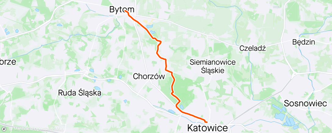 Map of the activity, H—W Ride