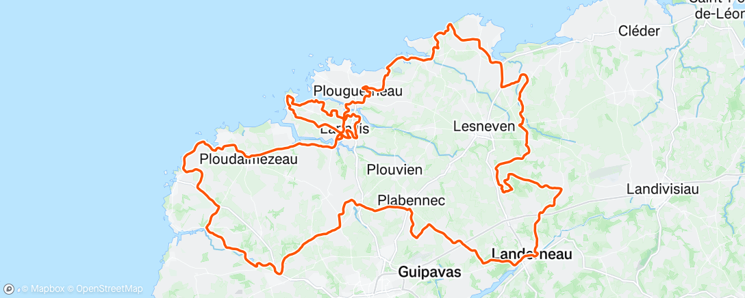 Map of the activity, Tro Bro Leon 🤯🫣