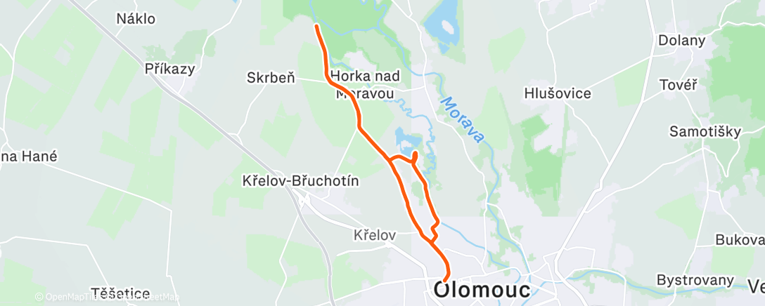 Map of the activity, Olomouc