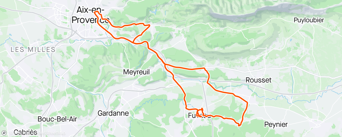 Map of the activity, Vélo taf + training