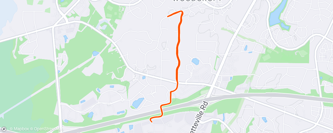 Map of the activity, Afternoon Run