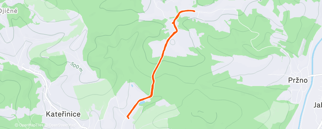 Map of the activity, Afternoon Hike