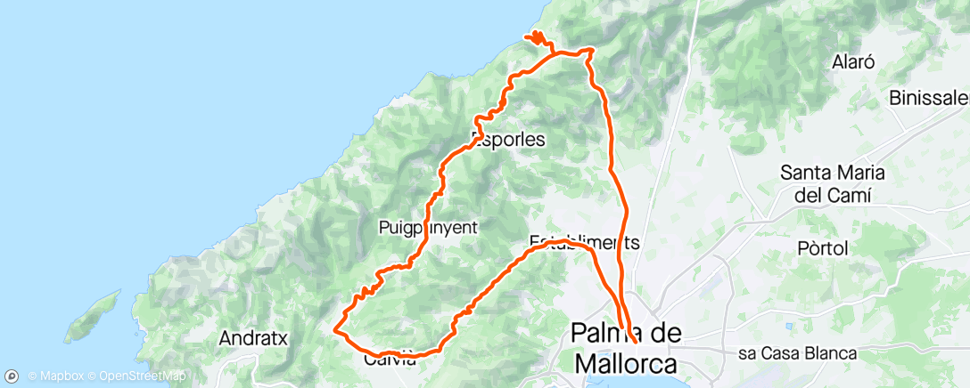 Map of the activity, Velo Ride by Alba Optics