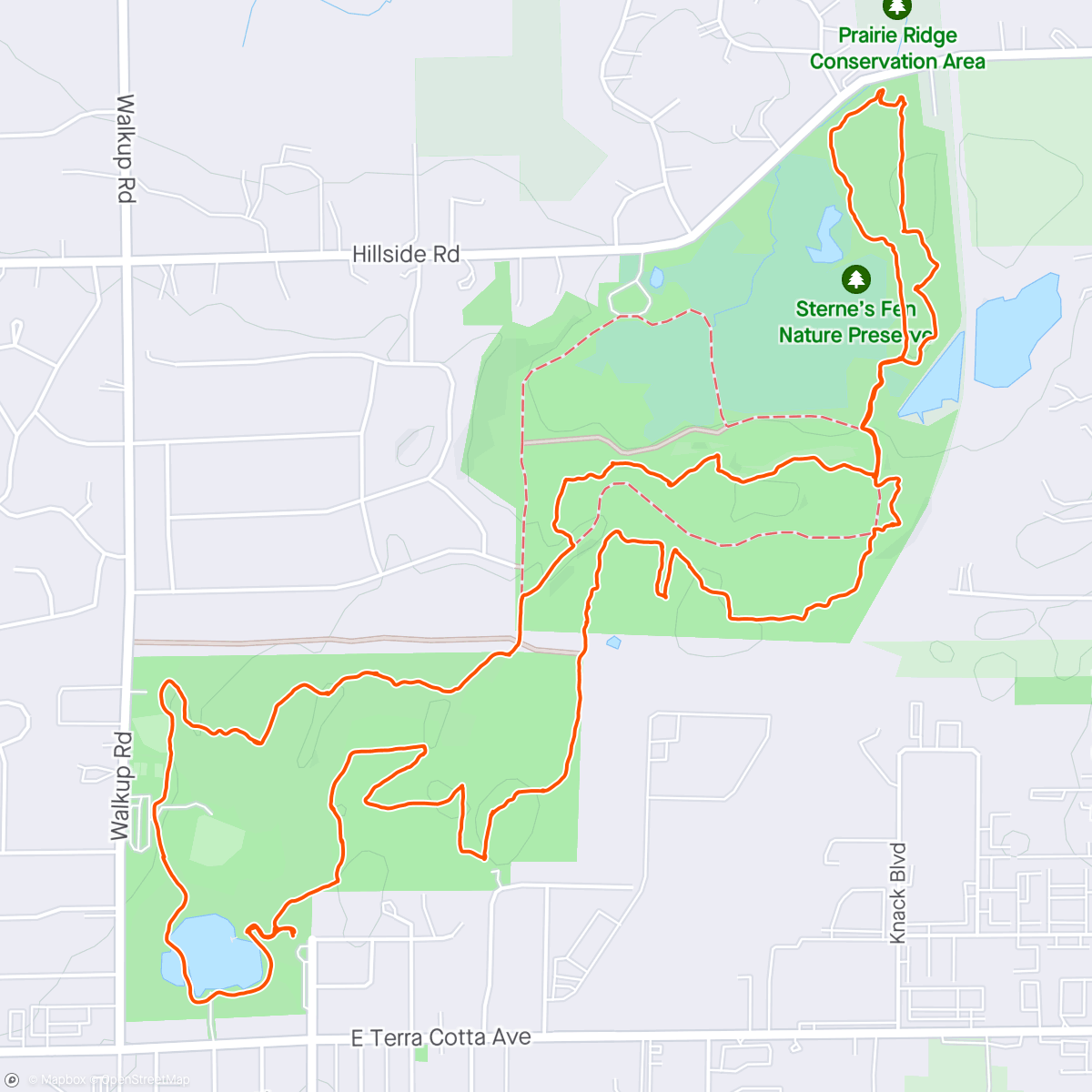 Map of the activity, Earth Day Course Marking