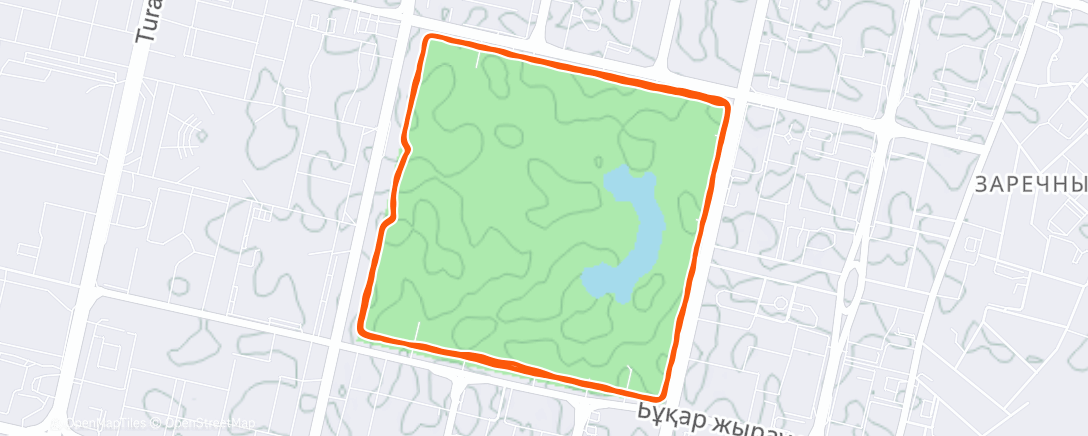 Map of the activity, Утренний забег