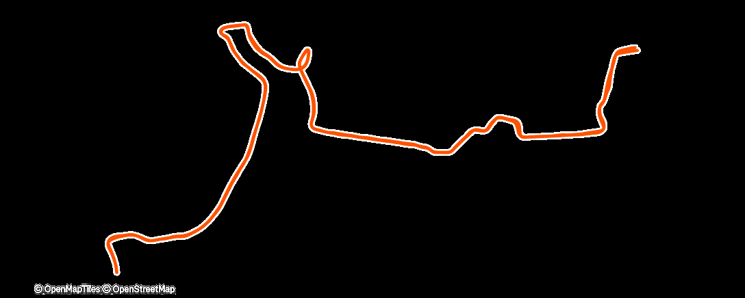 Map of the activity, Lauf am Morgen