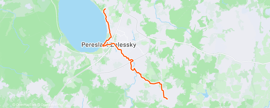 Map of the activity, Утренний забег