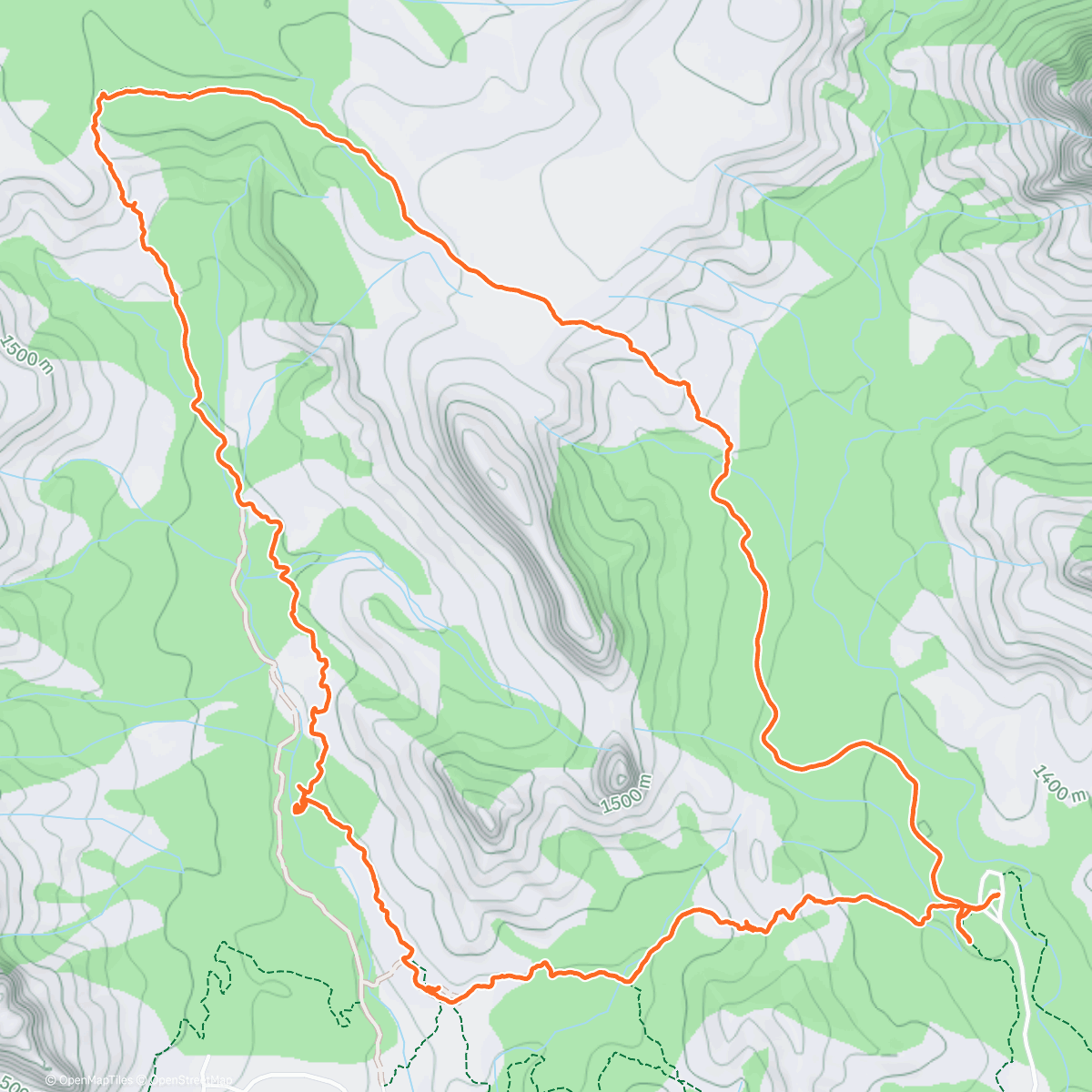 Map of the activity, 7 Sacred Pools loop