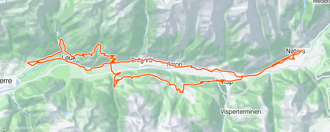 Map of the activity, VCI Ausfahrt