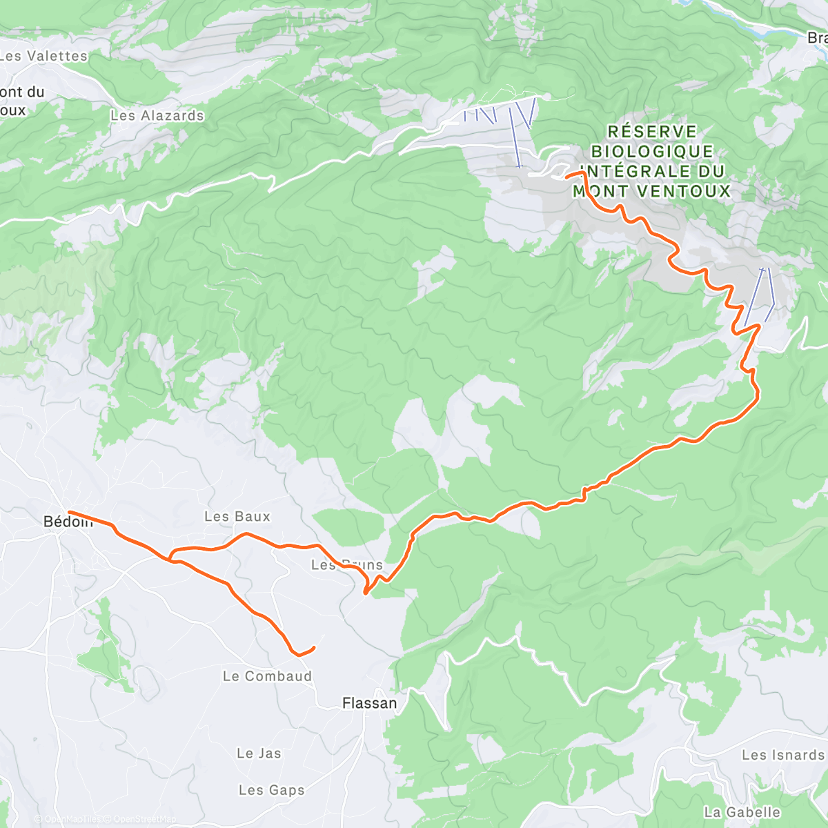Map of the activity, Du sommet du Géant de Provence, MONT VENTOUX ROAD CAPTAIN vous souhaite une merveilleuse année 2026 ✨⭐️⭐️⭐️