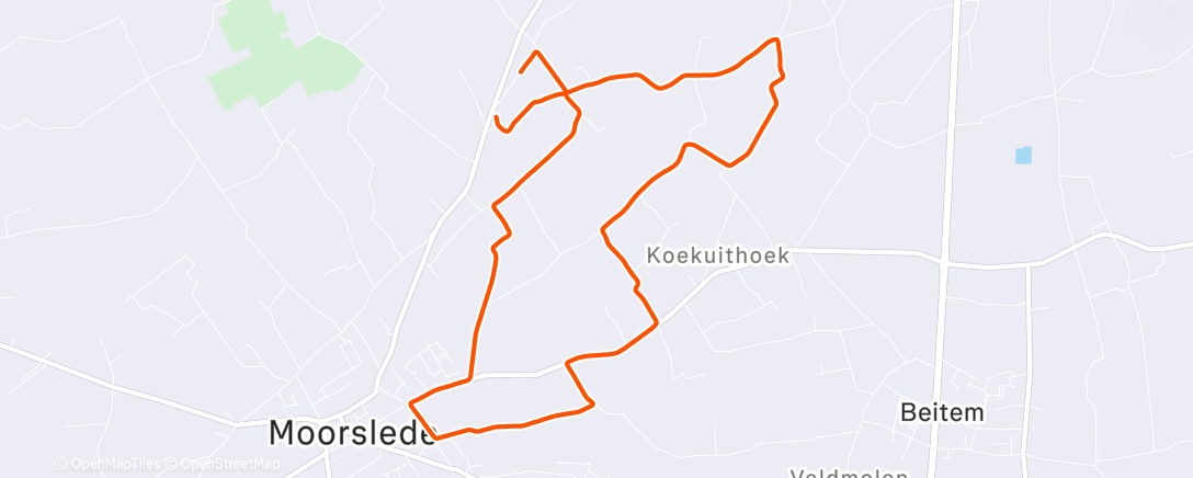 Map of the activity, Morning Run