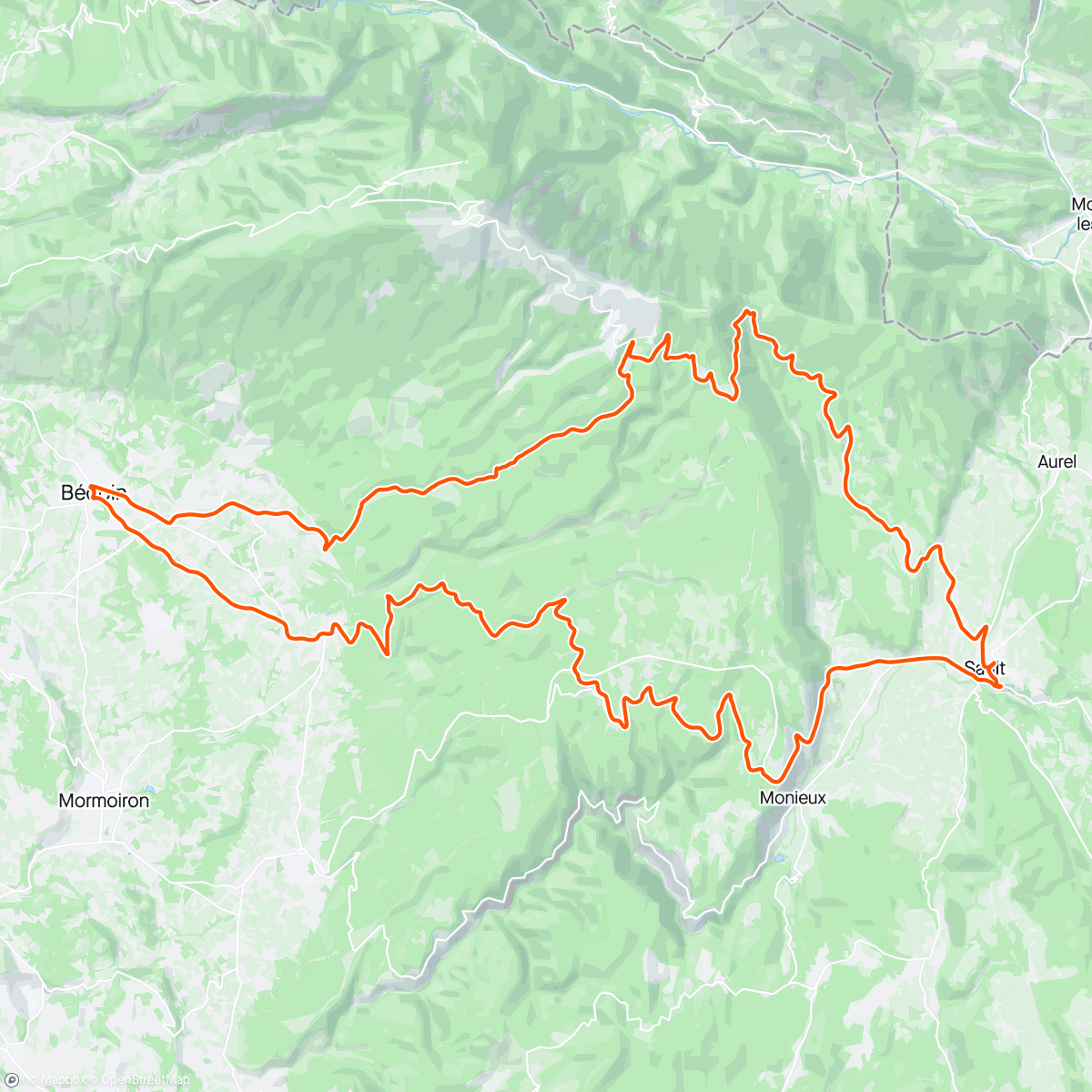 Mapa de la actividad, Provence Day 6 - messing on the mountain