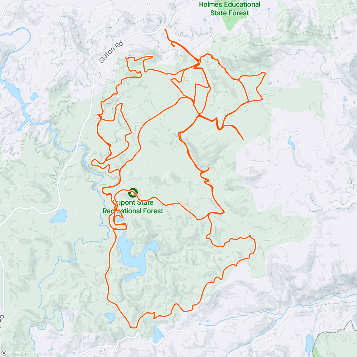 Map of the activity, DuPont Forest MTB Day