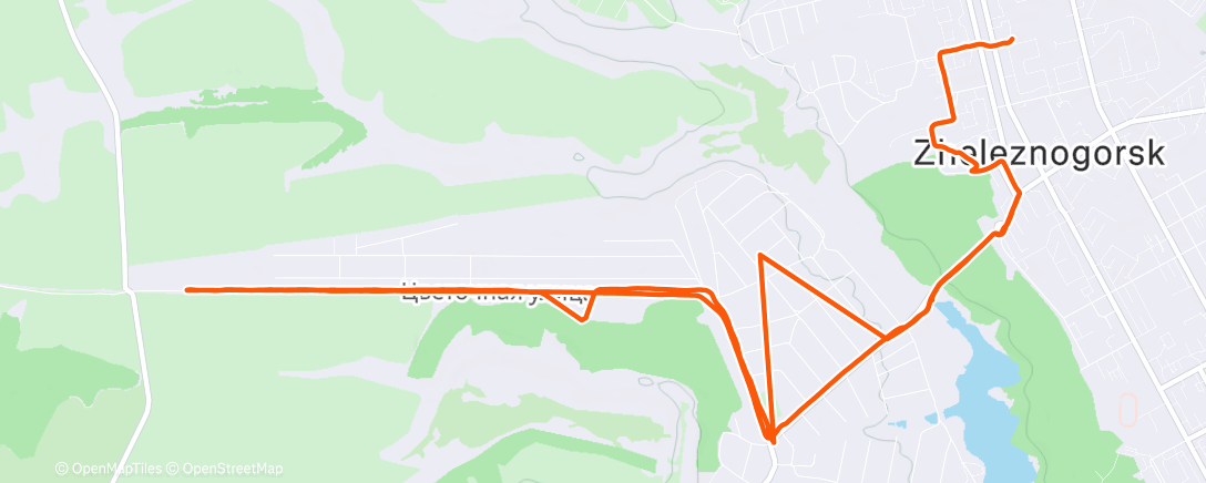 Карта физической активности (Night Run)