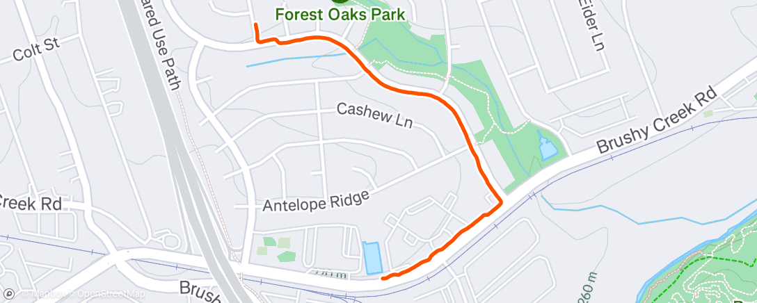 Map of the activity, Afternoon Walk