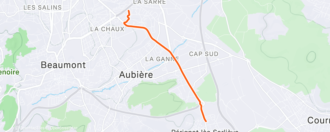 Map of the activity, Afternoon Gravel Ride