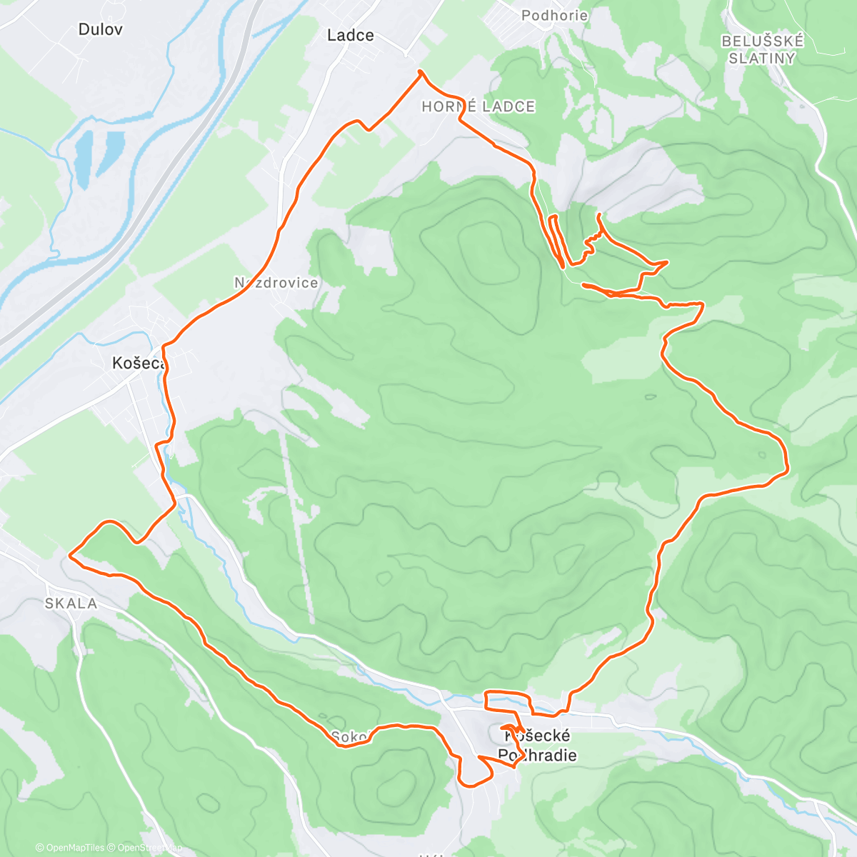 Map of the activity, Morning Mountain Bike Ride/Mraznica, Butkov, Sokol a Majer