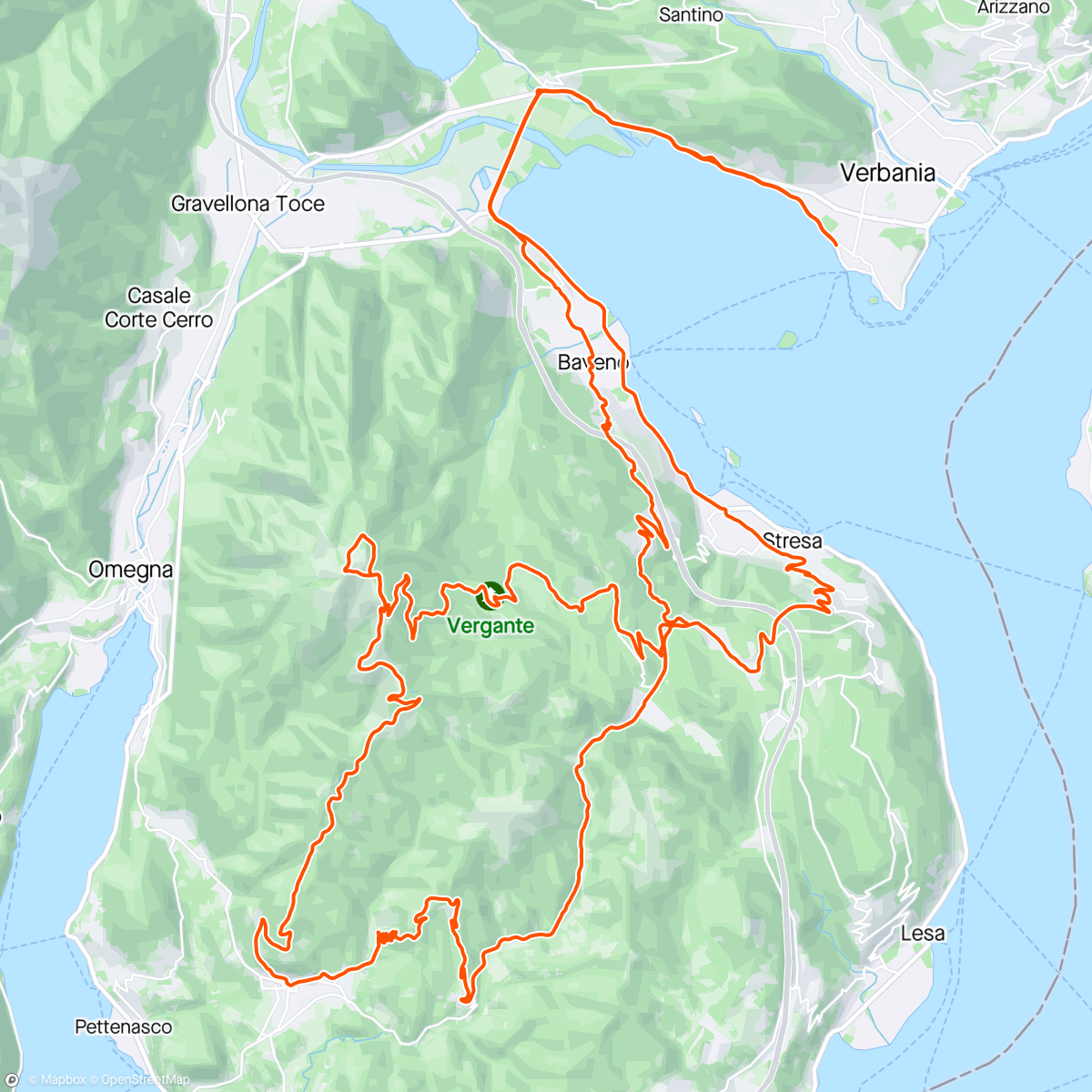 Map of the activity, Monte Mottarone