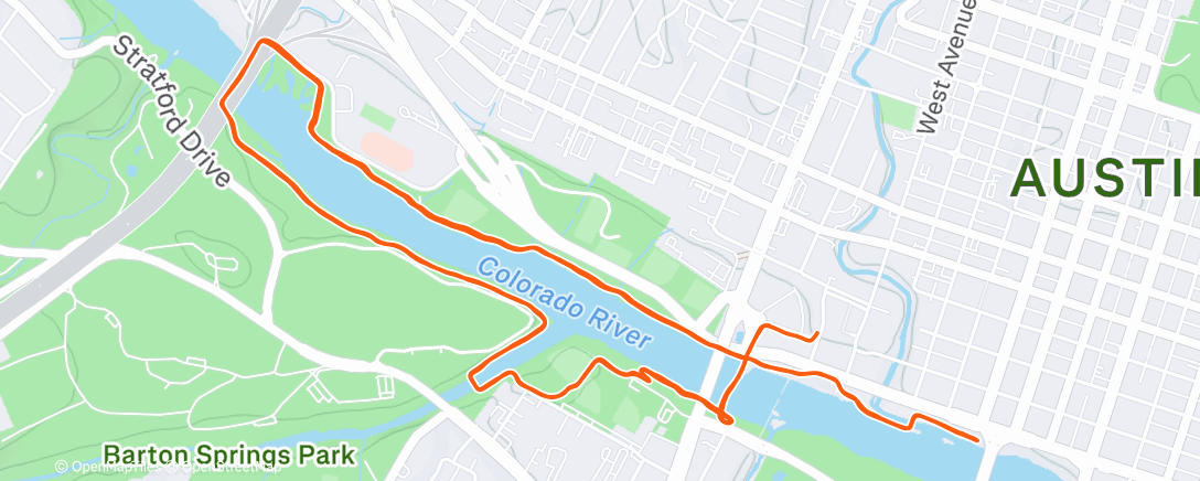 Map of the activity, Morning Run