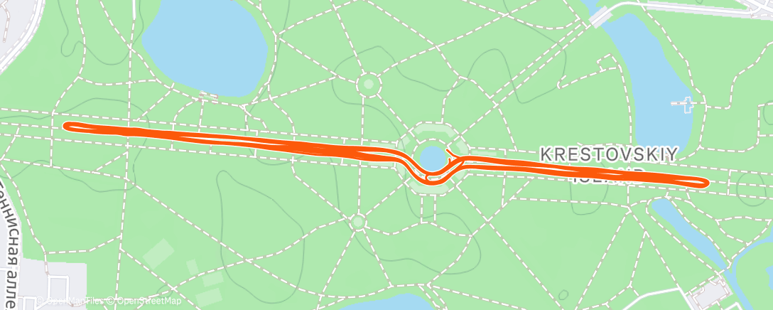 Карта физической активности (Северный лыжный заезд (после обеда))