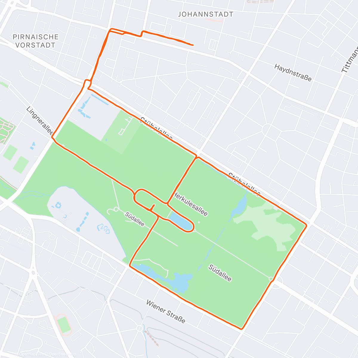 Map of the activity, ❄️🏃🏃mit Sandra