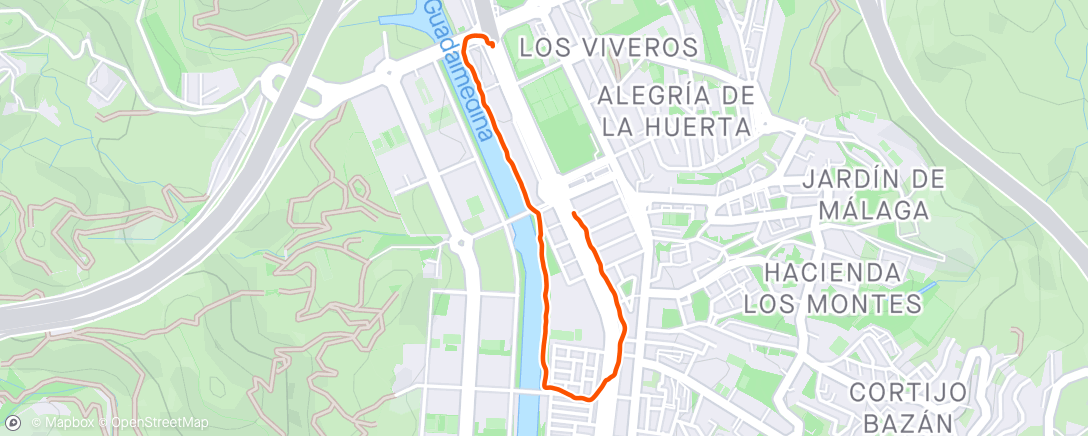 Mapa de la actividad, Río Guadalmedina...1