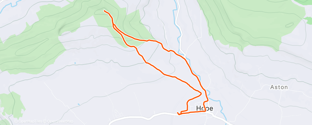 Map of the activity, Afternoon Trail Run