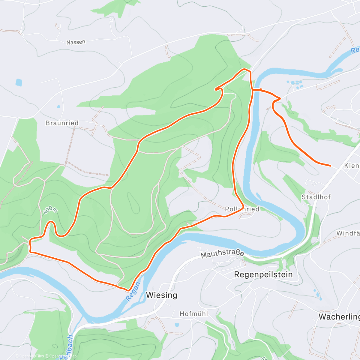 Карта физической активности (Unfreiwilliges Bike & Hike)