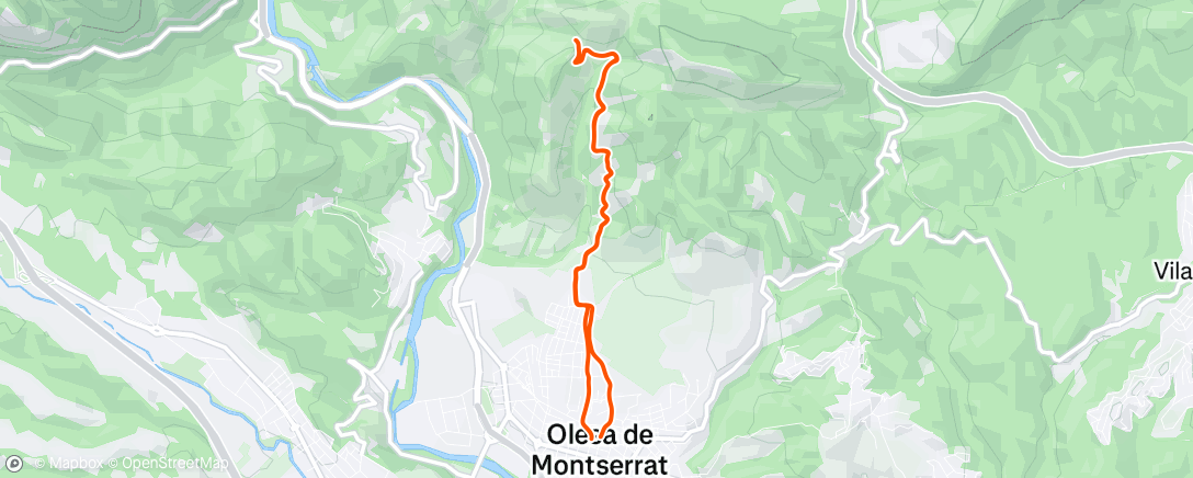 Map of the activity, Bicicleta a la hora del almuerzo