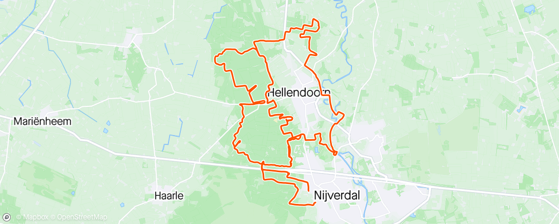 Map of the activity, Ochtendrit op e-mountainbike