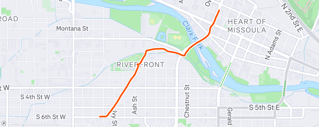 Map of the activity, Morning Walk