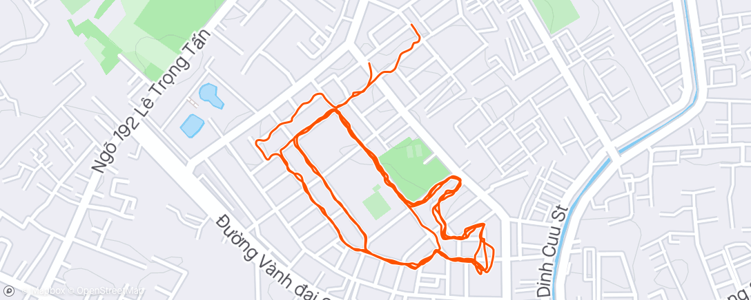 Map of the activity, Morning Run