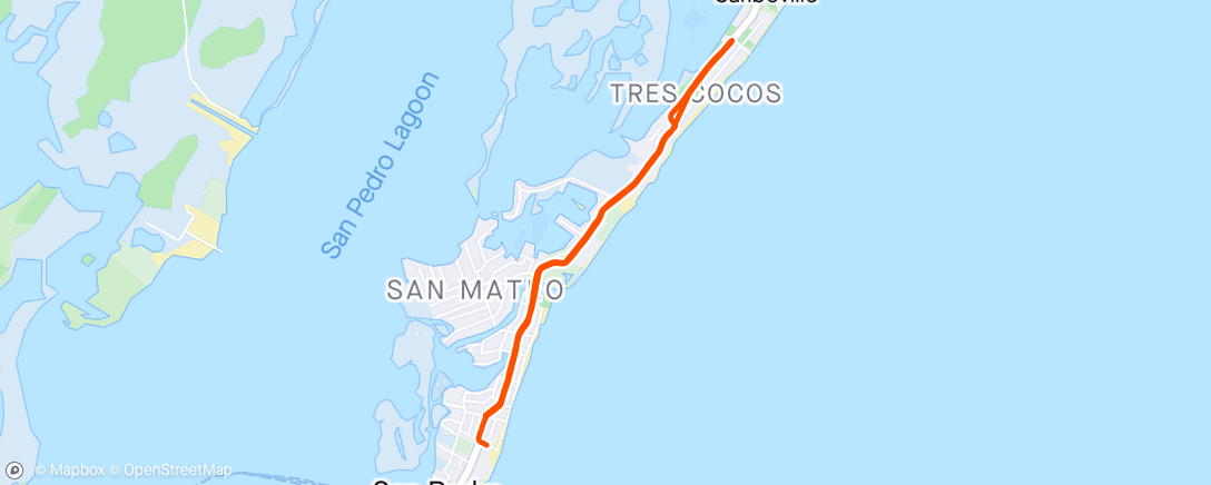 Map of the activity, Morning run