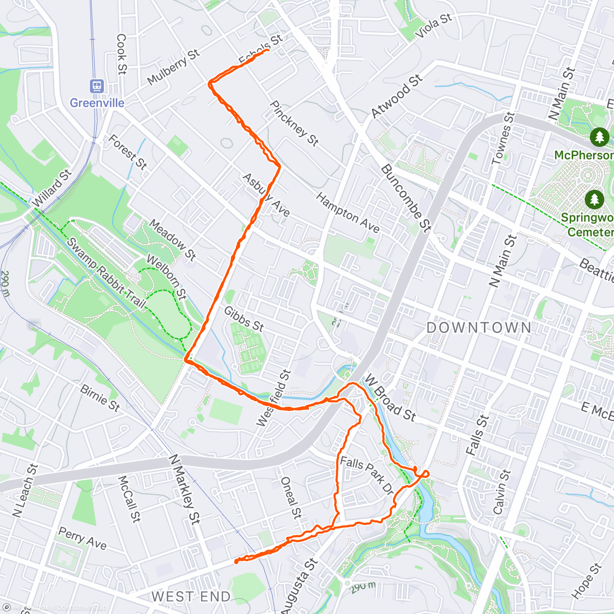 Map of the activity, Walk to 🌮🌮🌮🌮🌮🌮